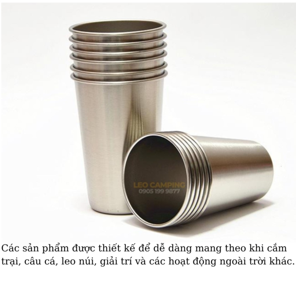 Cốc inox SUS 304 trơn 350-475ml - Hình ảnh 10