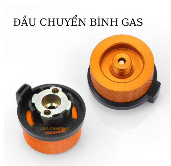 Đầu chuyển đổi để nối bếp gas dã ngoại với bình gas mini - Hình ảnh 2