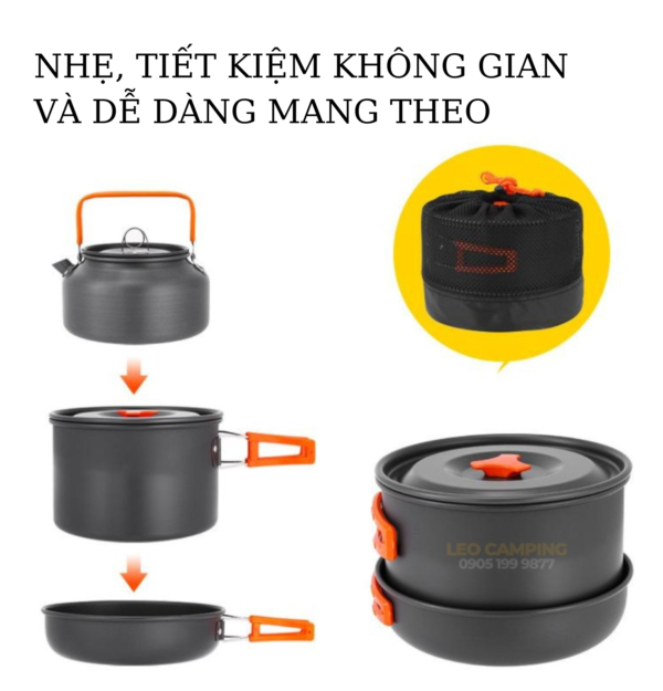 Bộ nồi dã ngoại 3-4 người DS512 - Hình ảnh 20