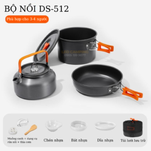 Bộ nồi dã ngoại 3-4 người DS512