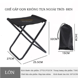 Ghế xếp siêu gọn size L chịu được tải trọng 120 kg