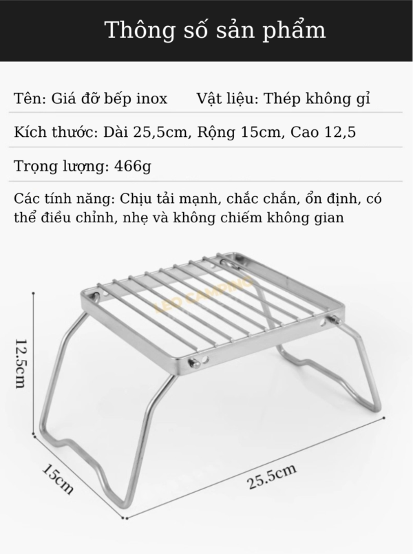 Giá bếp gấp gọn inox - Hình ảnh 14