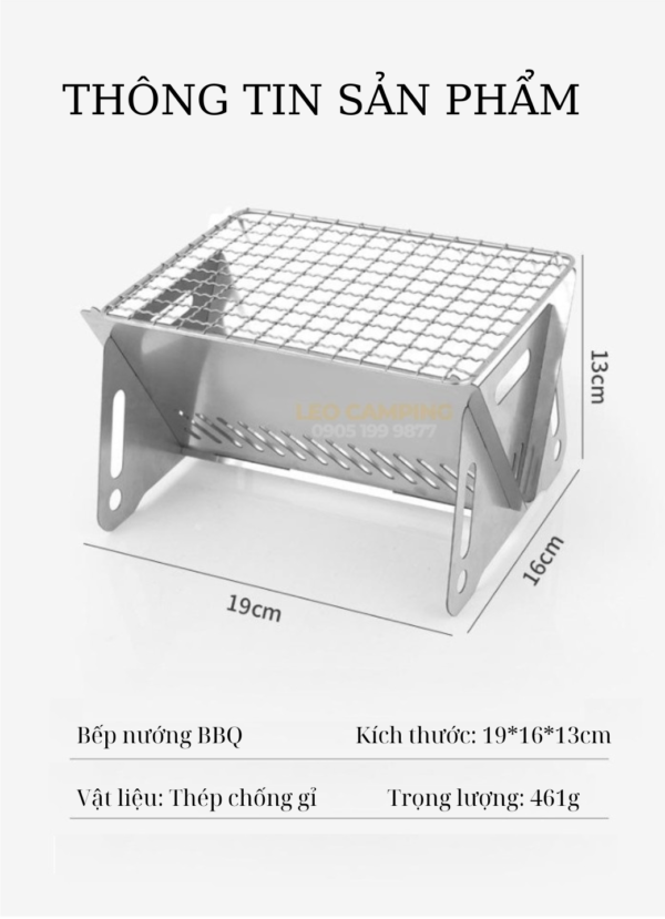 Bếp nướng BBQ mini 1-2 người - Hình ảnh 4